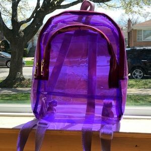 Purple Transparent Mini Backpack